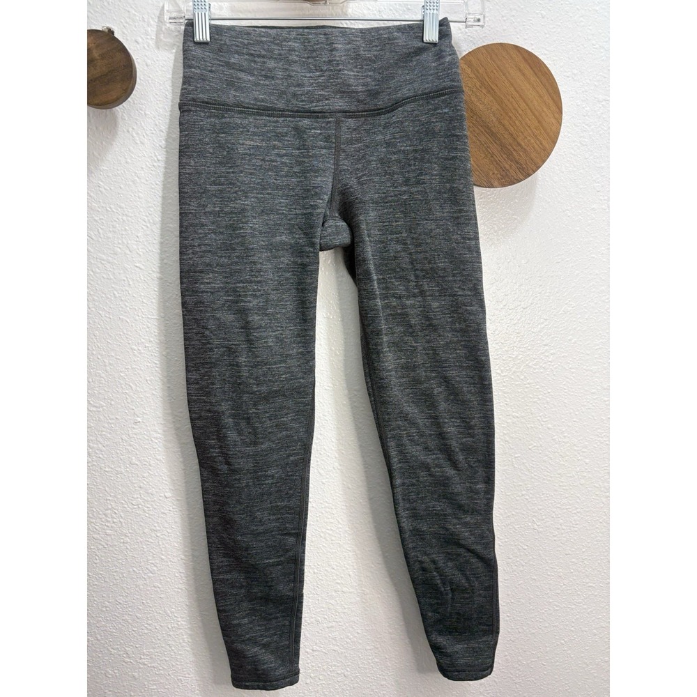 Athleta Altitude Tight Heather Charcoal Grey Leggings Womens XXS Mid Rise Pocket